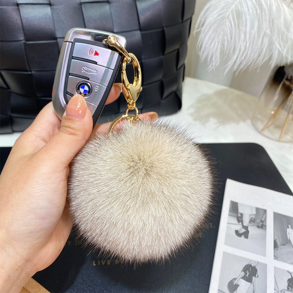 Wholesale 9cm Fur Ball Keychain